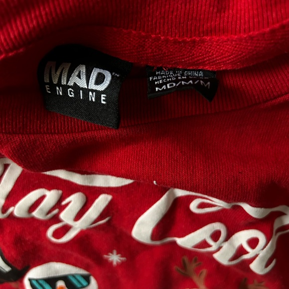 MAD ENGINE Kids Stay Cool” Snowman Graphic Holiday Pullover Sweatshirt. - Picture 2 of 4